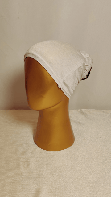 Bun Shape Cap - Pearl White